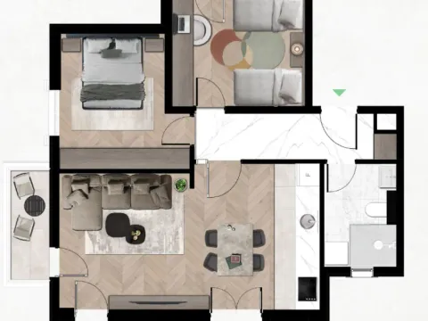 Prodaja, dvosoban stan, 59m², Tivat, Crna Gora - image 7