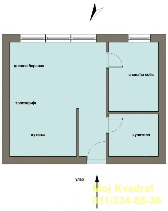 Prodaja, dvosoban stan, 38m², Retenzija, Beograd