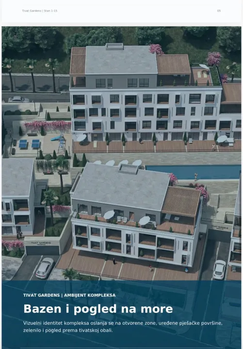 Prodaja, jednosoban stan, 44m², Tivat, Crna Gora