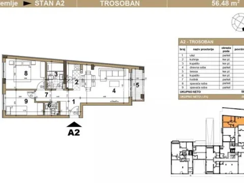 Prodaja, dvosoban stan, 56m2, Podbara, Novi Sad, Novi Sad Prodaja, dvosoban stan, 56m2, Podbara, Novi Sad, Novi Sad