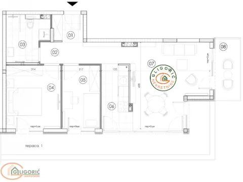 Sale, two bedroom apartment, 64m², Surčin, Beograd