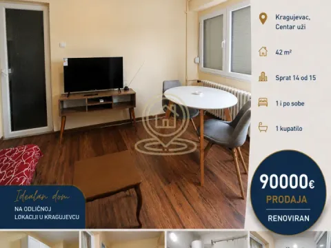 Prodaja, jednosoban stan, 42m², Centar, Kragujevac - image 1