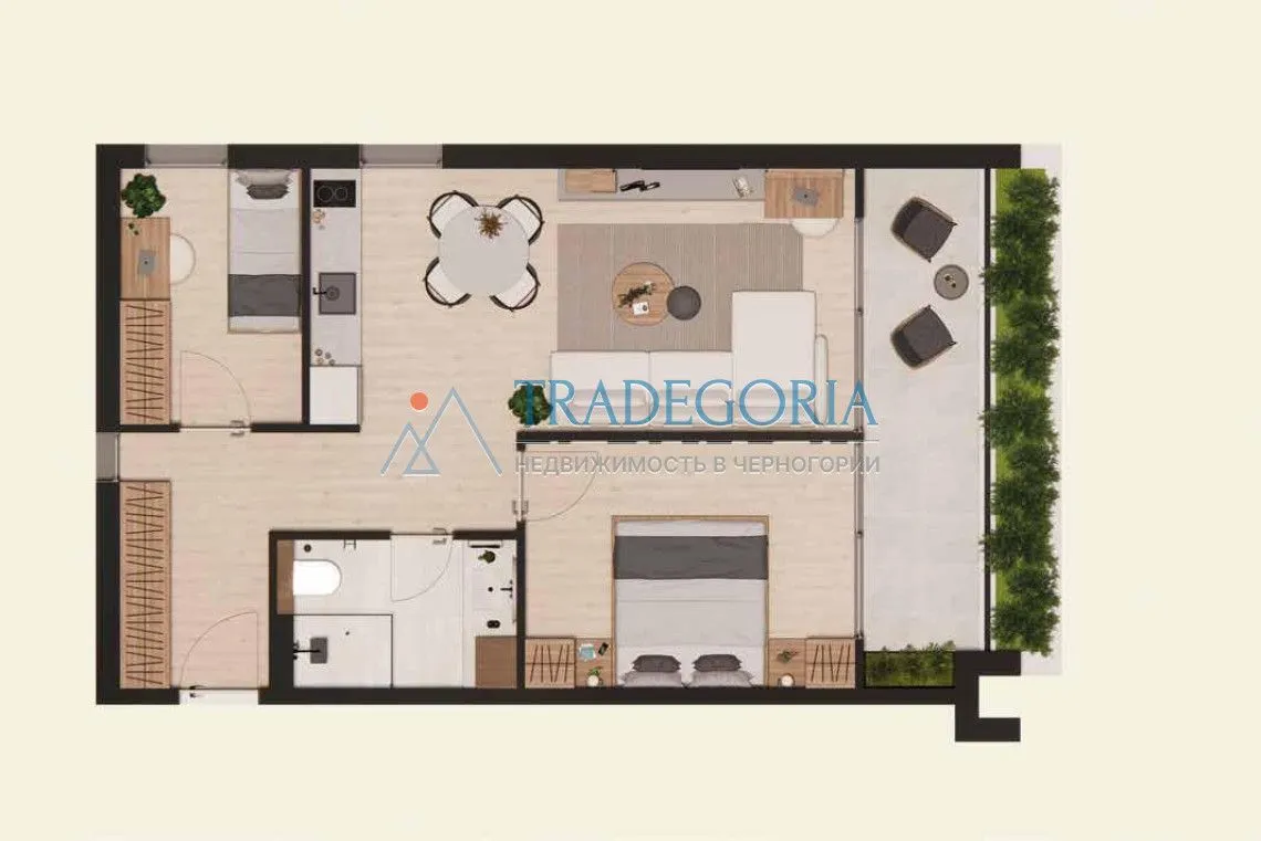 Prodaja, jednosoban stan, 55m², Herceg Novi, Crna Gora