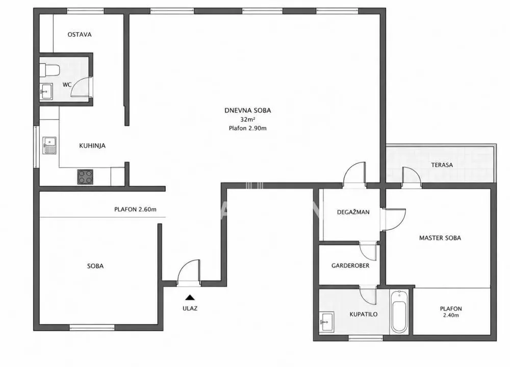 Sale, two bedroom apartment, 67m², Lion, Zvezdara Sve Podlokacije