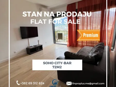 Prodaja, stan, 72m², Soho City, Bar
