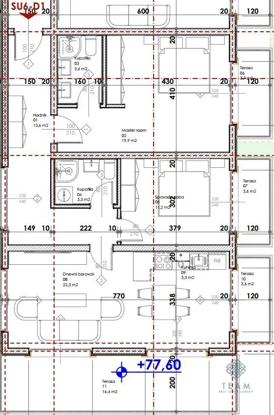Sale, two bedroom apartment, 102m², Dubovica, Budva