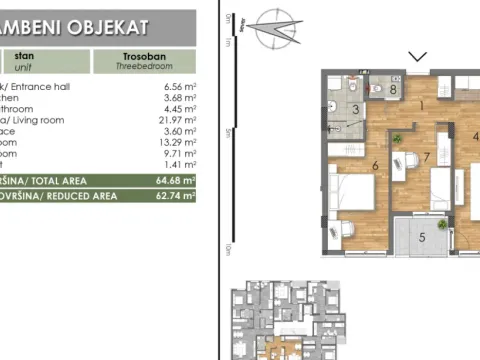 Prodaja, trosoban stan, 63m², Bulevar Oslobodjenja, Novi Sad Sve Podlokacije - image 2