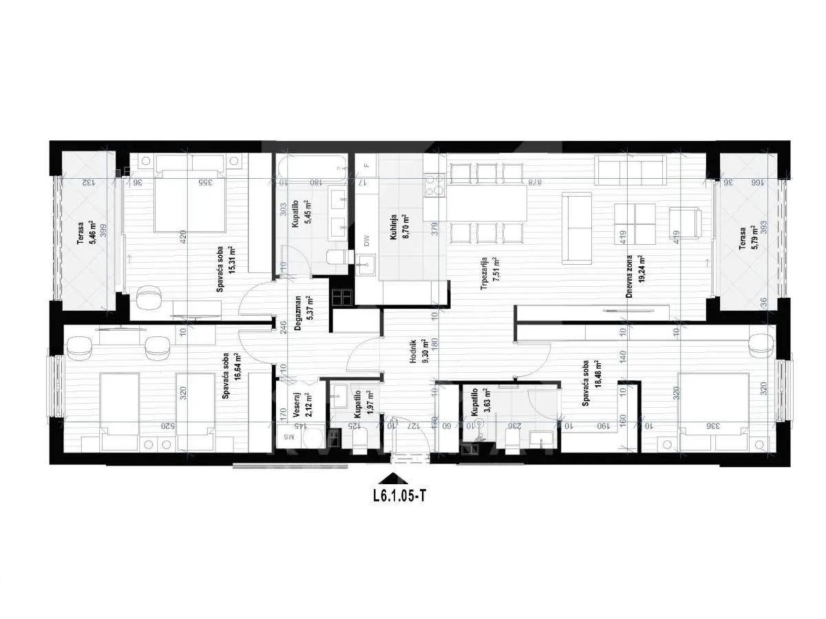 Prodaja, trosoban stan, 125m², Donja Gorica, Podgorica