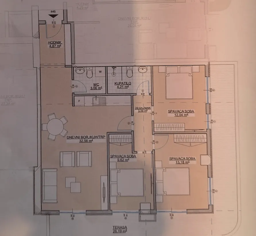 Sale, three bedroom apartment, 110m², Bar, Crna Gora