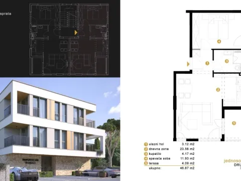 Prodaja, jednosoban stan, 47m², Dalmatinska ulica, Podgorica - image 3