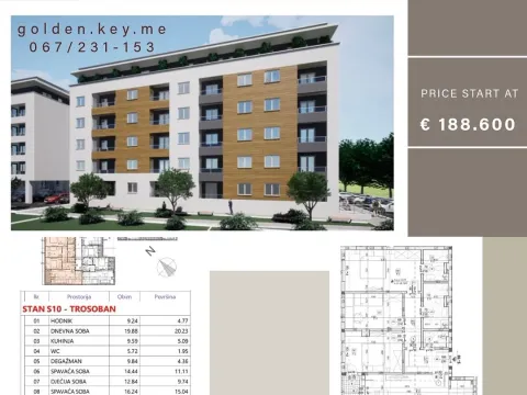 Sale, three bedroom apartment, 85m², Zagorič, Podgorica - image 1