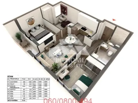 Prodaja, četvorosoban stan, 70m², Zemun Gornji Grad, Zemun Sve Podlokacije - image 8