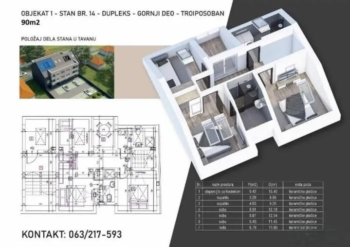 Prodaja, trosoban stan, 90m², Novi Sad Sve Podlokacije, Novi Sad