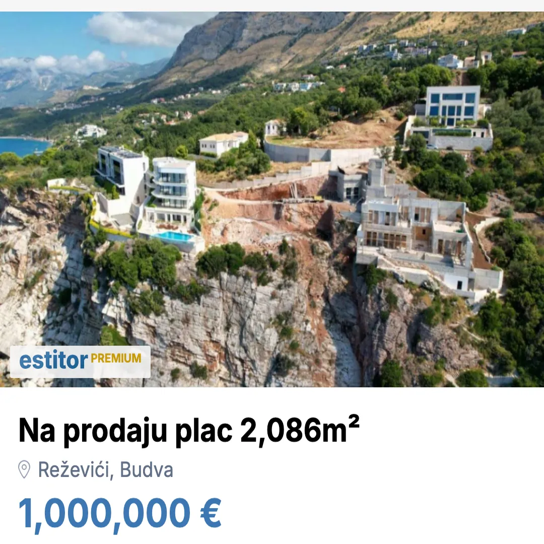 Sale, land lot, 2086m², Reževići, Budva