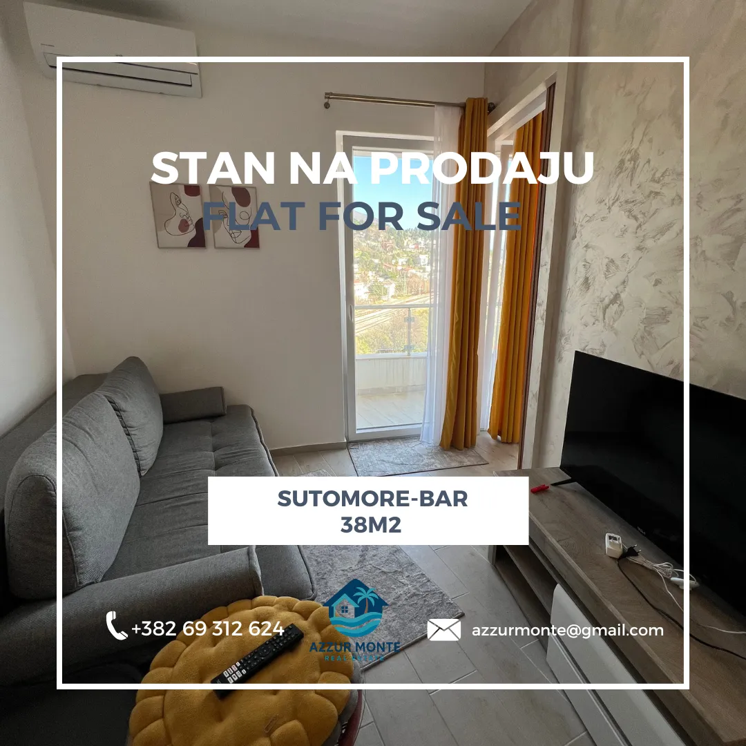 Prodaja, jednosoban stan, 38m², Sutomore, Bar
