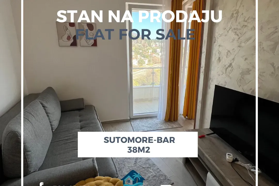 Sale, one bedroom apartment, 38m², Sutomore, Bar