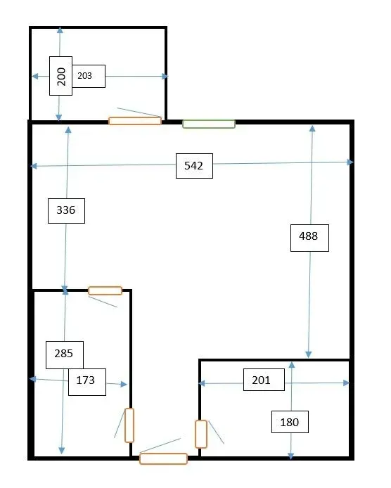 Osnova nekretnine sa dimenzijama prostorija.
