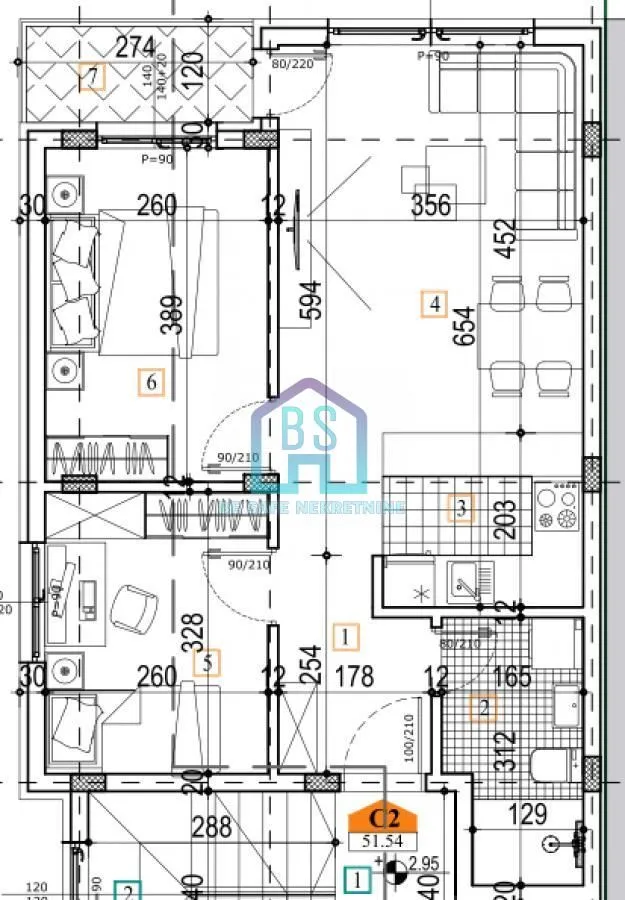 Prodaja, dvosoban stan, 51m², Veternička rampa, Novi Sad Sve Podlokacije