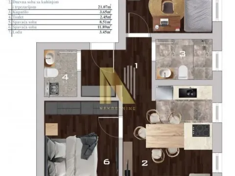 Prodaja, trosoban stan, 56m², Adice, Novi Sad Sve Podlokacije - image 1