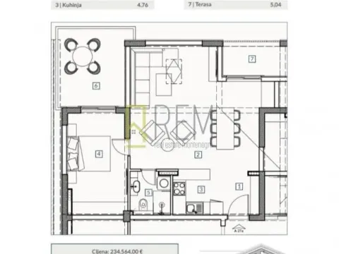 Prodaja, jednosoban stan, 53m², Adok, Budva - image 6