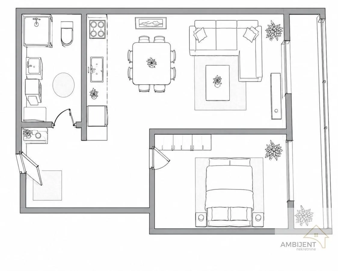 Prodaja, dvosoban stan, 43m², Zvezdara Sve Podlokacije, Beograd