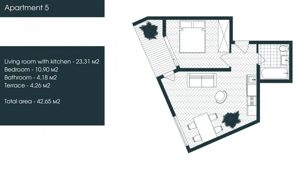 Prodaja, jednosoban stan, 42m², Donja Lastva, Tivat