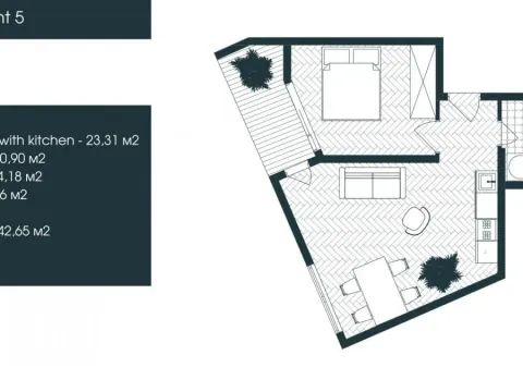 Prodaja, jednosoban stan, 42m², Donja Lastva, Tivat - image 10