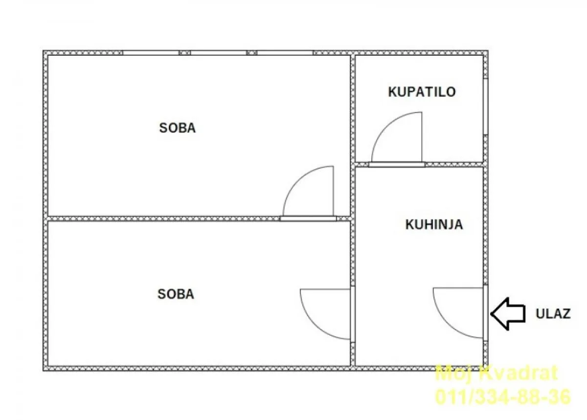 Sale, one bedroom apartment, 42m², Savski Venac, Beograd