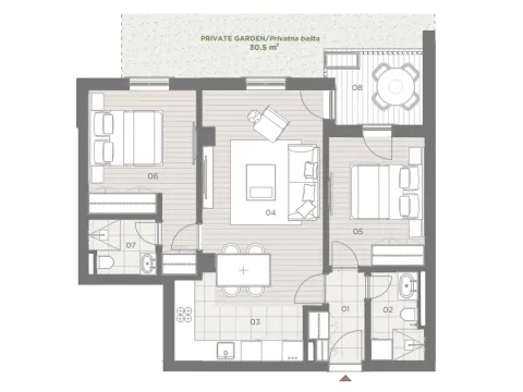 Prodaja, dvosoban stan, 67m², Herceg Novi, Crna Gora - image 11