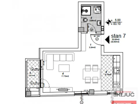 Prodaja, jednosoban stan, 33m², Telep, Novi Sad Sve Podlokacije