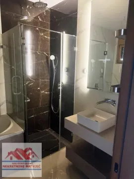 Moderno opremljeno kupatilo sa tuš kabinom i umivaonikom. - image 19
