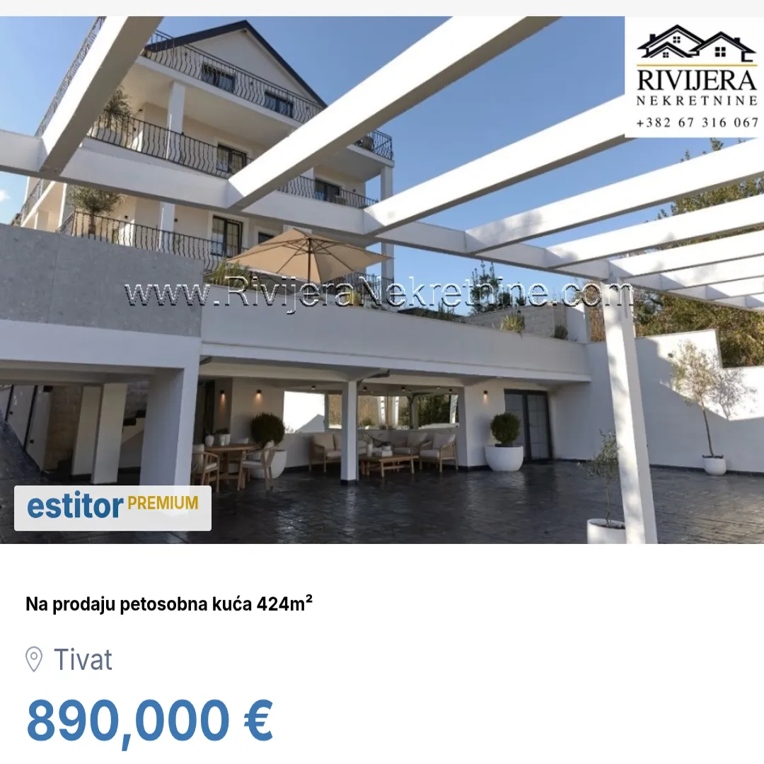Sale, house, 424m², Tivat, Crna Gora