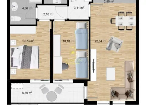 Prodaja, dvosoban stan, 64m², Stari Aerodrom, Podgorica - image 3