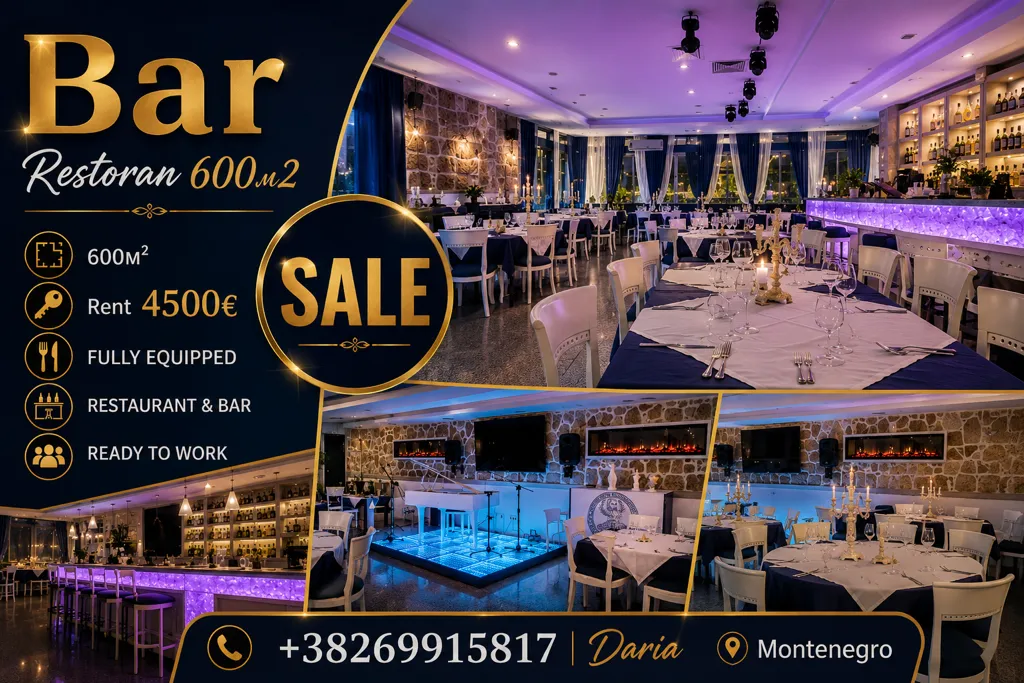 Rent, office space, 600m², Centar, Bar