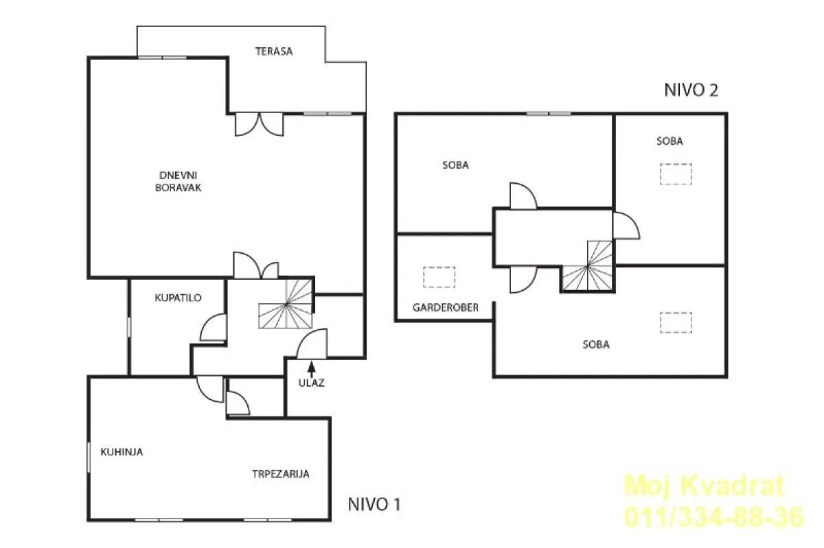 Sale, four bedroom apartment, 104m², Stari Grad, Beograd