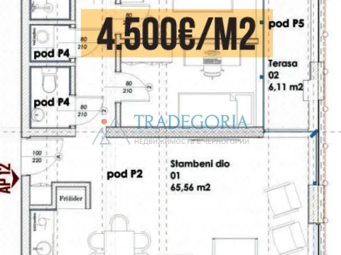 Prodaja, dvosoban stan, 72m², Budva, Crna Gora - image 5