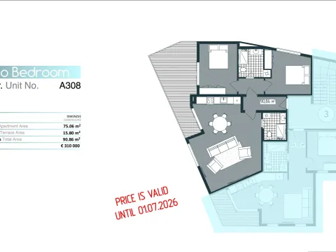 Sale, two bedroom apartment, 57m², Donja Lastva, Tivat - image 11