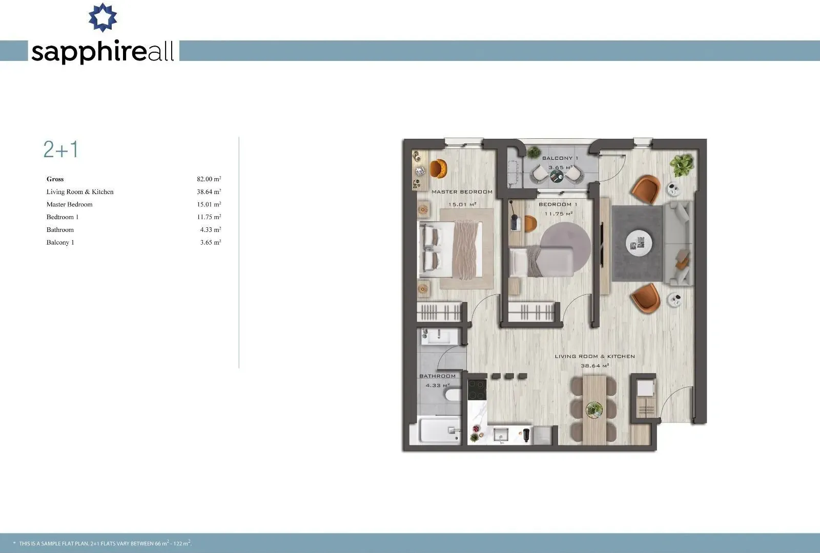 Sale, one bedroom apartment, 43m², Bar, Crna Gora