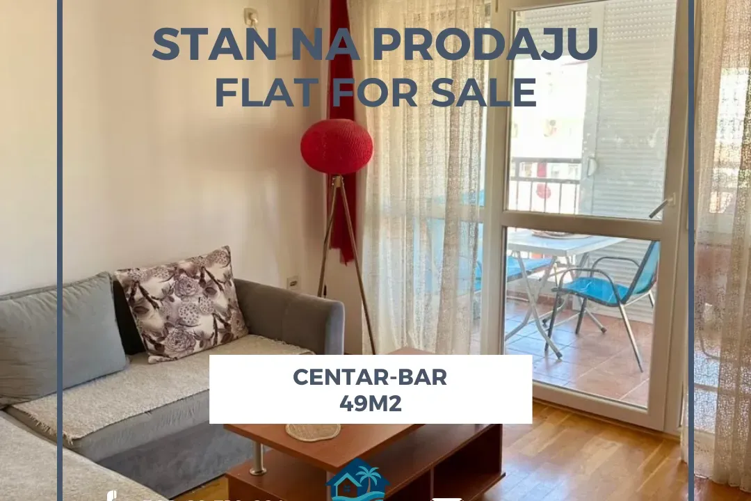 Prodaja, dvosoban stan, 49m², Centar, Bar