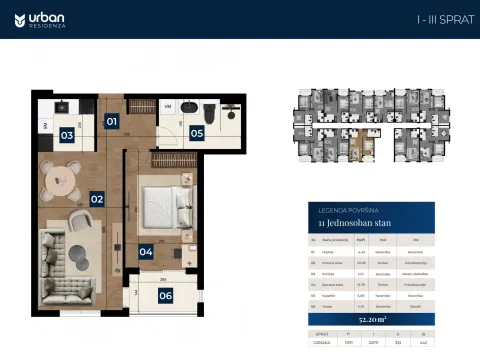 Prodaja, jednosoban stan, 52m², Zabjelo, Podgorica - image 4