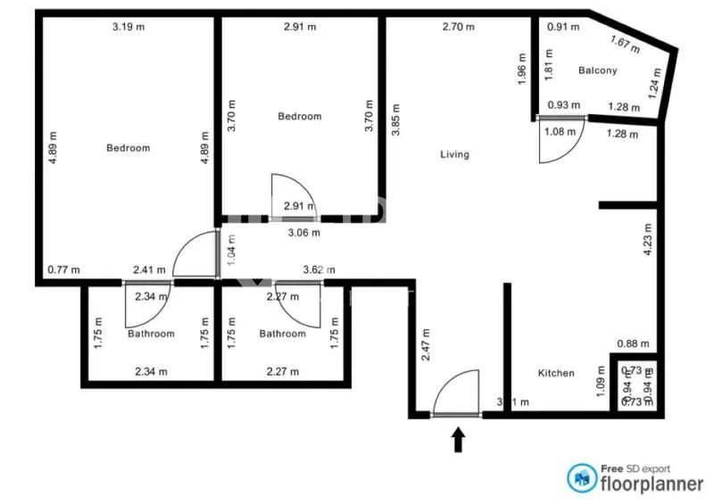 Izdavanje, trosoban stan, 82m², Savski Venac, Beograd