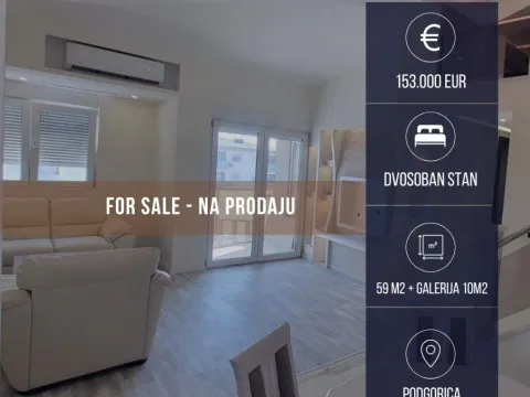 Sale, two bedroom apartment, 68m², Pobrežje, Podgorica
