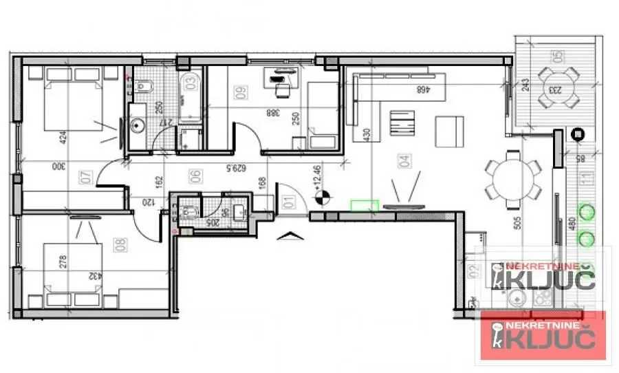 Prodaja, četvorosoban stan, 92m², Sremska Kamenica, Petrovaradin