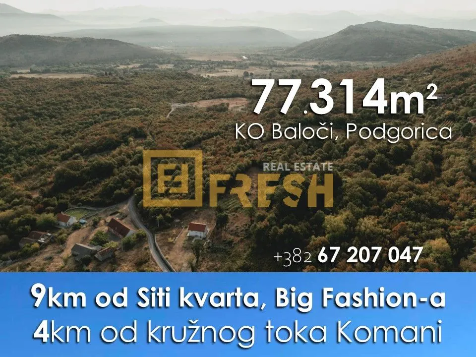 Prodaja, plac, 77314m², Ostalo, Podgorica