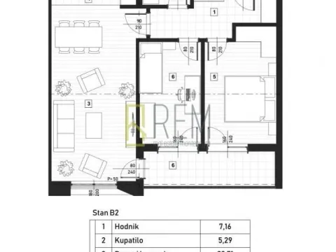 Prodaja, dvosoban stan, 61m², Zagorič, Podgorica - image 10