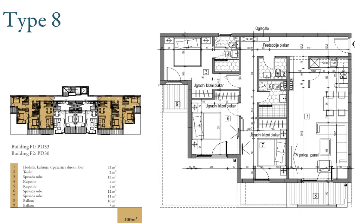 Prodaja, jednosoban stan, 100m², Dobrota, Kotor