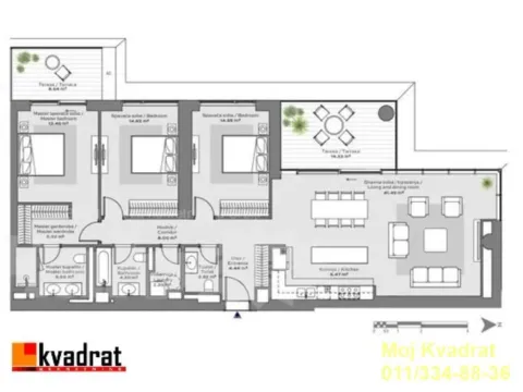 Prodaja, četvorosoban stan, 148m², Savski Venac, Beograd - image 5
