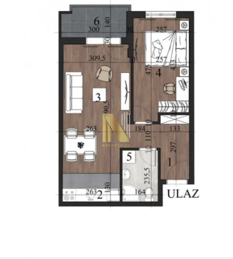Sale, two bedroom apartment, 46m², Telep, Novi Sad Sve Podlokacije