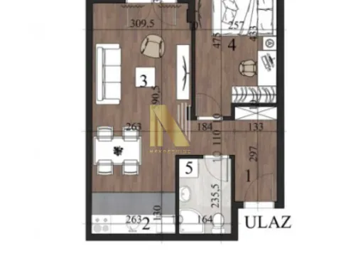 Sale, two bedroom apartment, 46m², Telep, Novi Sad Sve Podlokacije - image 1