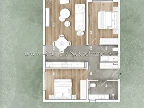 Sale, two bedroom apartment, 75m², Radanovići, Kotor - image 3